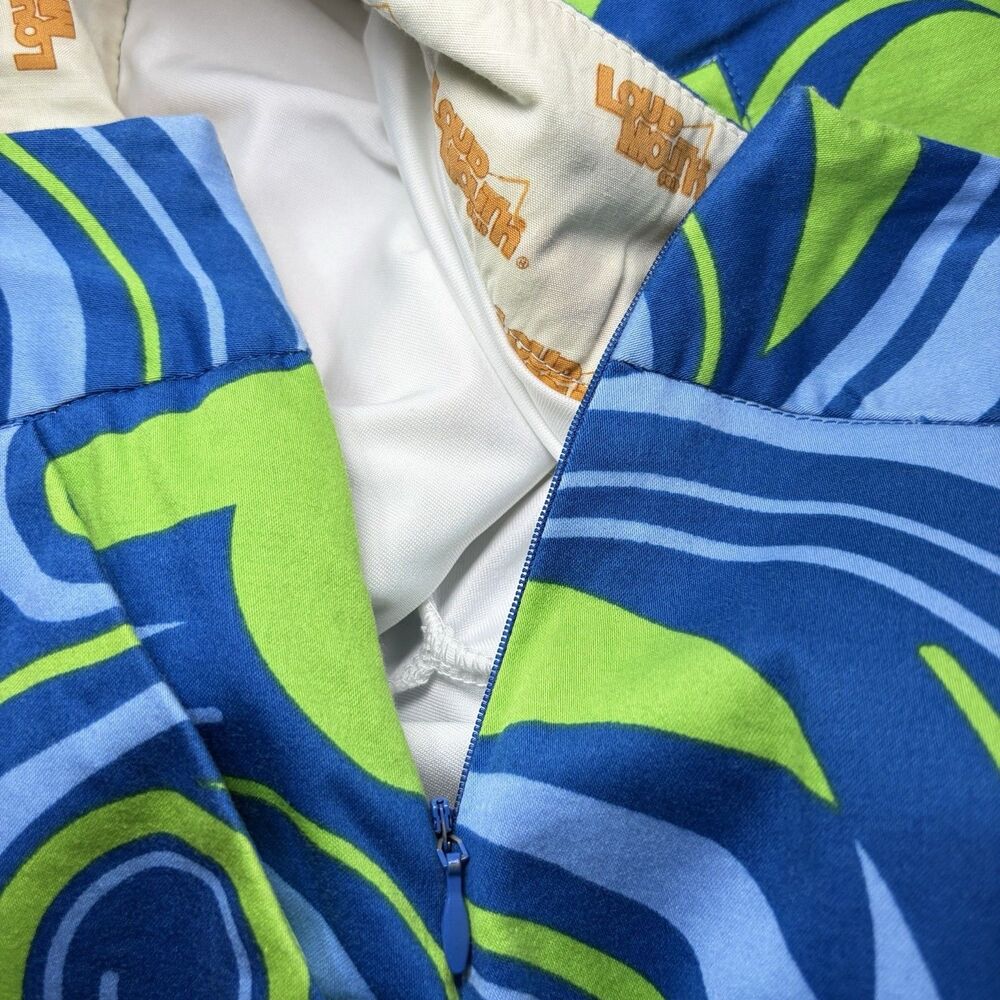 Loudmouth Ladies Golf Skort Womens Size 4 Green Blue Geometric 30” Waist - Picture 10 of 10